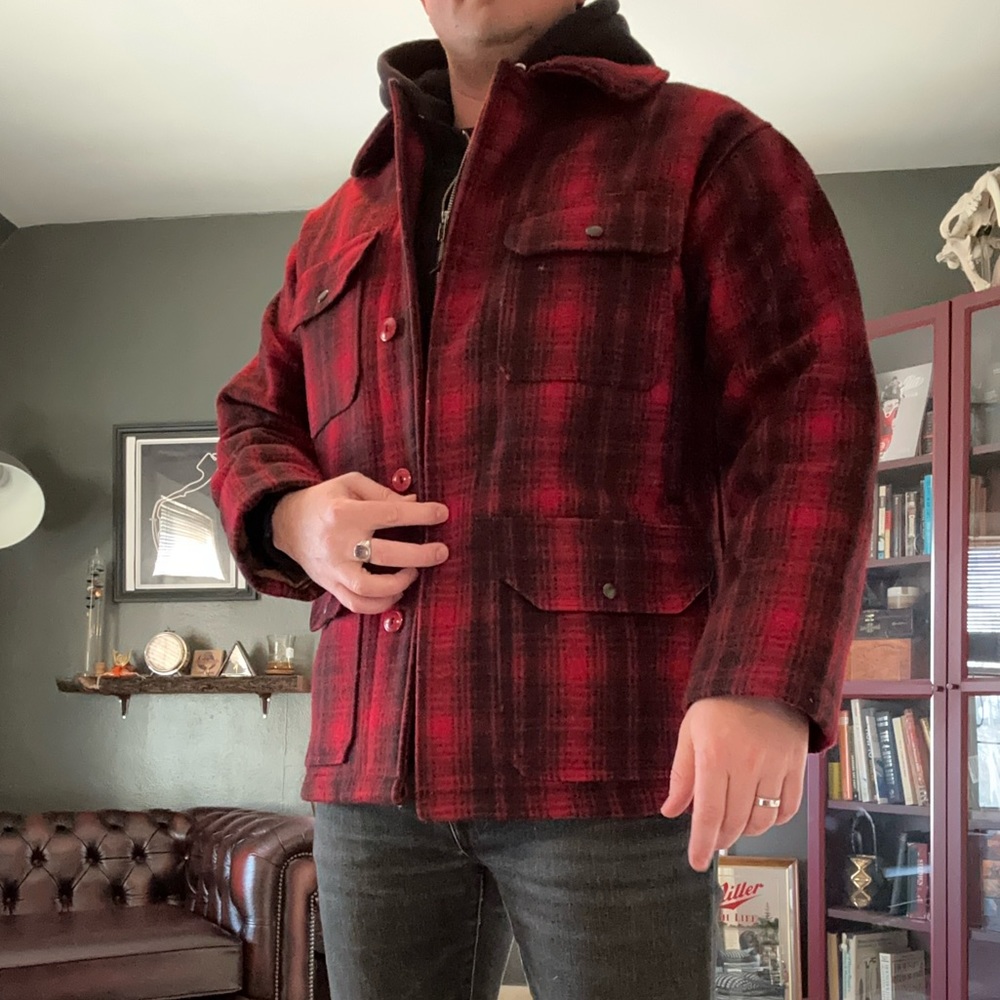 Original 90s Woolrich Buffalo Plaid Hunting Jacket (Made in USA)